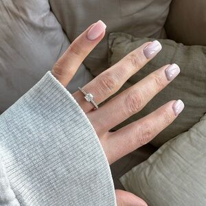 Elegant Silver Ring with Clear Stone